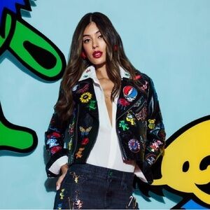 A+O X GRATEFUL DEAD CODY VEGAN MOTO JACKET $1495 NEW With tag